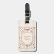 Personalized Cherry Bow Luggage Tag