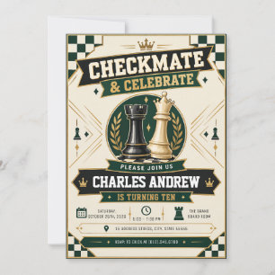 Personalized Chess Birthday party Invitation