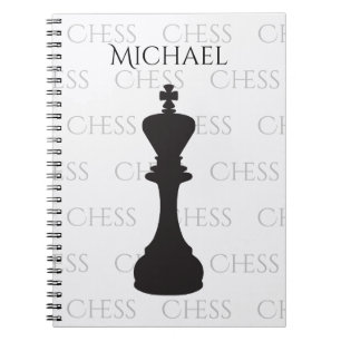 Personalized Chess King Classic Piece Modern Notebook