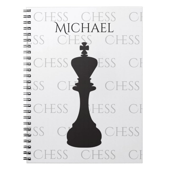 Personalized Chess King Classic Piece Modern Notebook (Front)