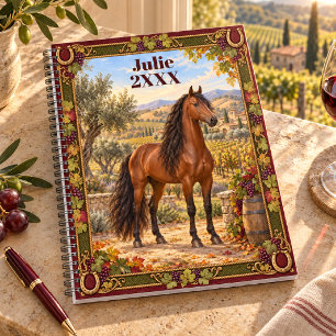 Personalized Chestnut Andalusian Vineyard Planner