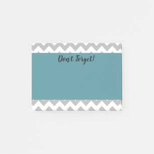 Personalized Chevron & Teal Post it Notes
