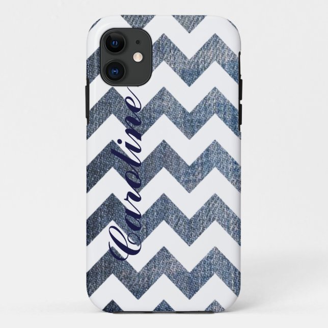 personalized chevron v-stripes Case-Mate iPhone case (Back)