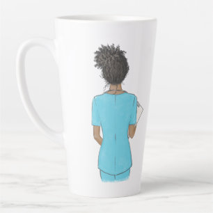 Personalized Chic Black Woman Nurse Mug