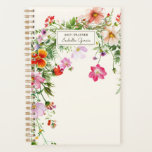Personalized Chic Elegant Wildflower Planner<br><div class="desc">Introducing our Personalized Chic Modern Wildflower Weekly Planner, showcasing a beautiful array of vibrant wildflowers. This pretty planner makes for an ideal birthday gift for the organized woman or mother in your life. Customize it by adding her name and the year for a personal touch. The vintage wildflower illustration gives...</div>