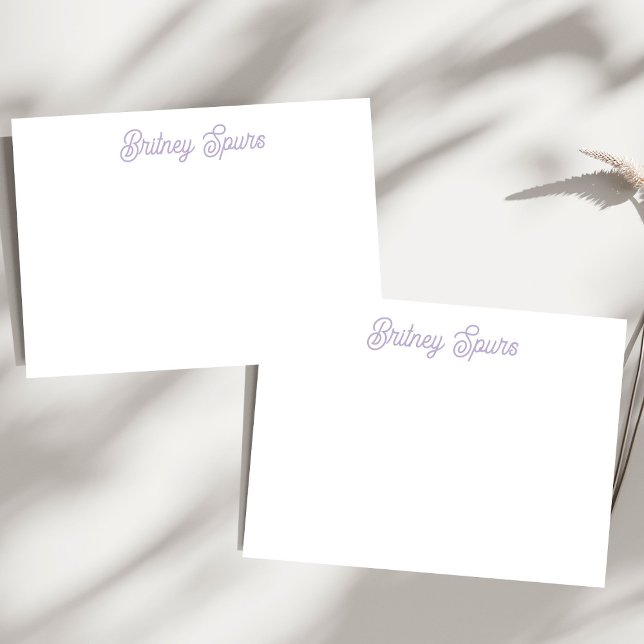 Personalized Chic Lavender Purple Monogram  Name Card (Creator Uploaded)