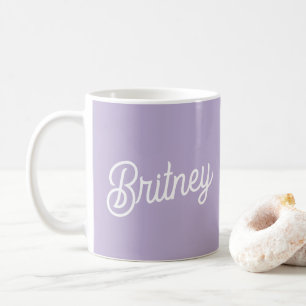 Personalized Chic Lavender Purple Monogram  Name Coffee Mug