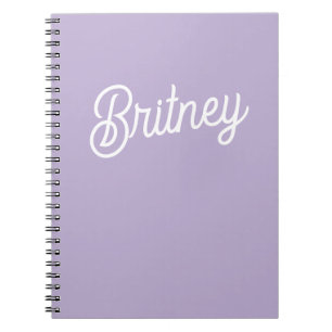 Personalized Chic Lavender Purple Monogram Name Notebook