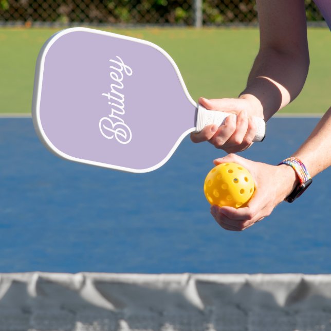 Personalized Chic Lavender Purple Monogram  Name Pickleball Paddle (Insitu)