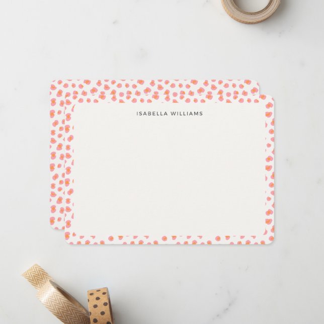 Personalized Chic Leopard Animal Print Pattern Card (Front/Back In Situ)