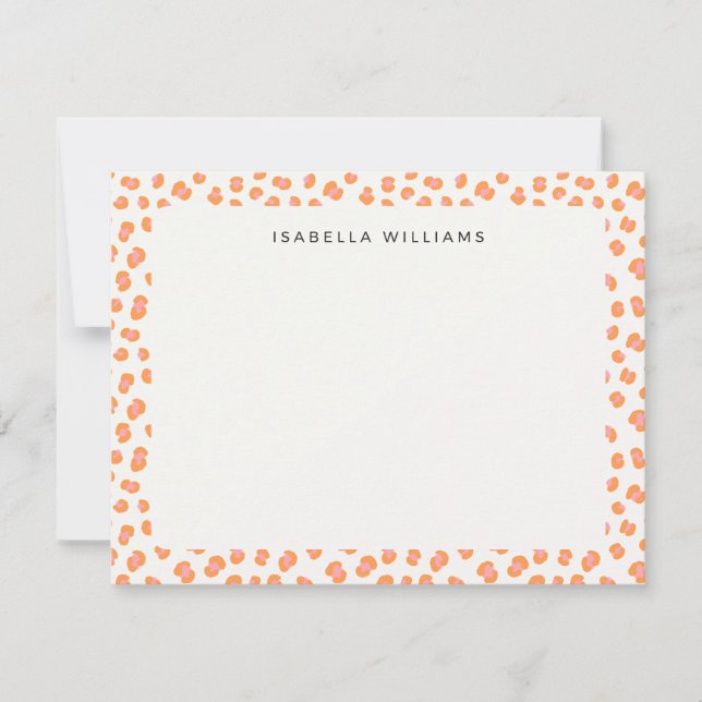 Personalized Chic Leopard Animal Print Pattern Card (Front)