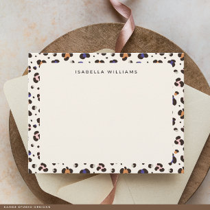 Personalized Chic Leopard Animal Print Pattern Card