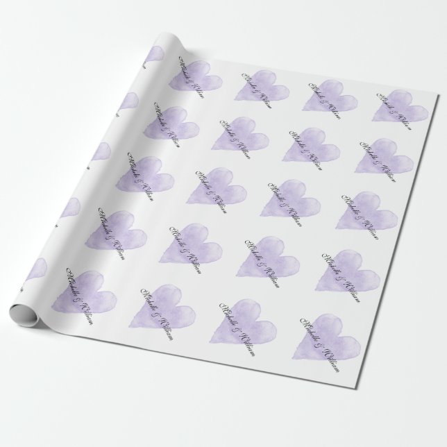 Personalized chic luxury wedding wrappingpaper (Unrolled)