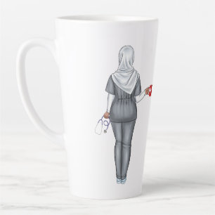 Personalized Chic Muslim Woman Nurse Mug