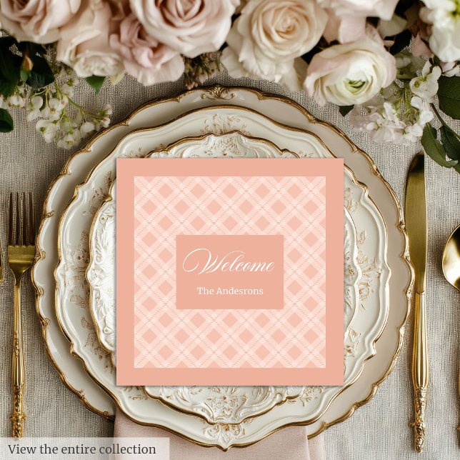 Personalized Chic Napkins Modern Pastel Table Set (Personalized Chic Napkins Modern Pastel Table Set)
