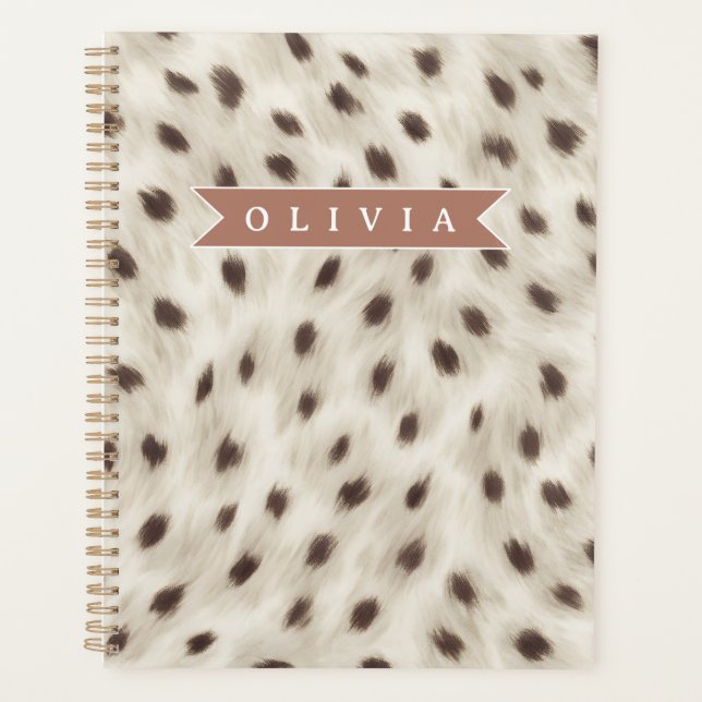 Personalized Chic Neutral Leopard Animal Print (Devant)