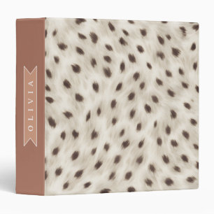Personalized Chic Neutral Leopard Animal Print Binder