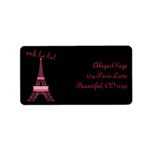 Personalized Chic Paris Eiffel Tower Address Label