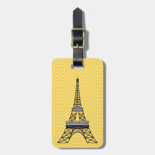 Personalized Chic Paris Eiffel Tower Luggage Tag