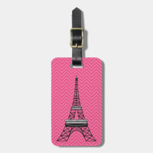 Personalized Chic Paris Eiffel Tower Luggage Tag