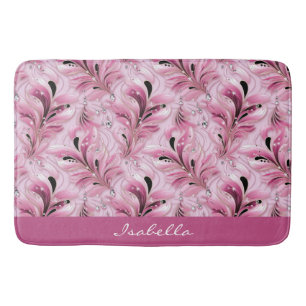 Personalized Chic Pink Glam Luxury Pattern Bath Mat