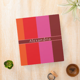 Personalized Chic Striped Binder
