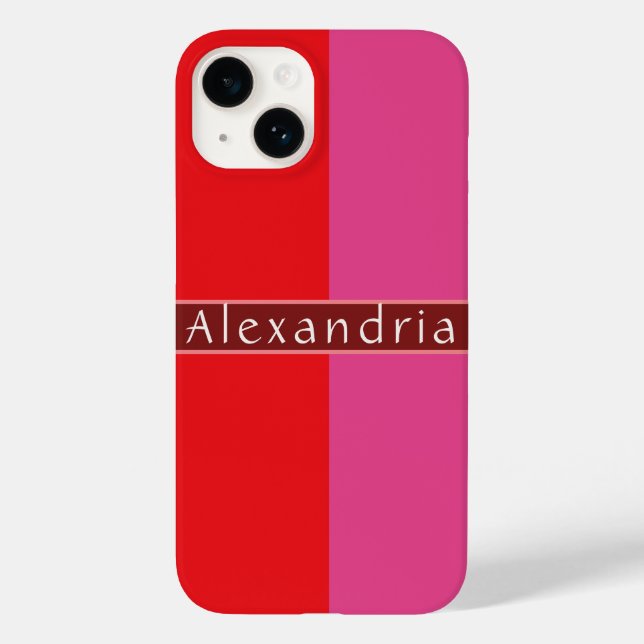 Personalized Chic Striped Case-Mate iPhone Case (Back)