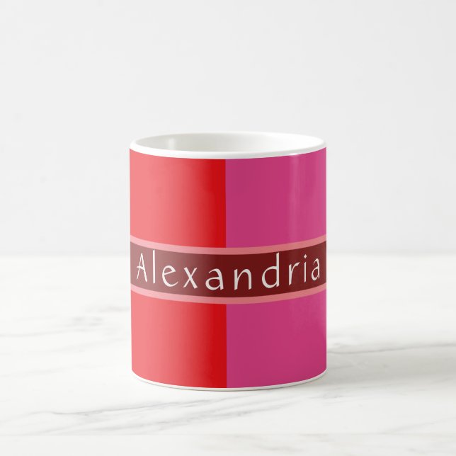 Personalized Chic Striped Coffee Mug (Center)