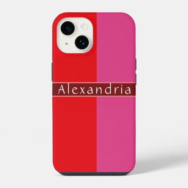 Personalized Chic Striped iPhone Case (Back)
