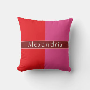 Personalized Chic Striped Throw Pillow