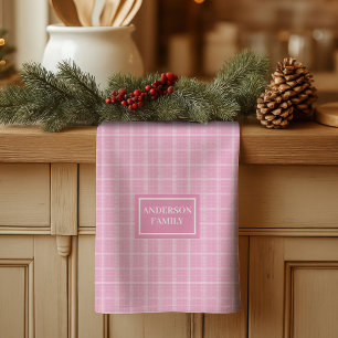 Personalized Chic Towel Soft Plaid Kitchen Style