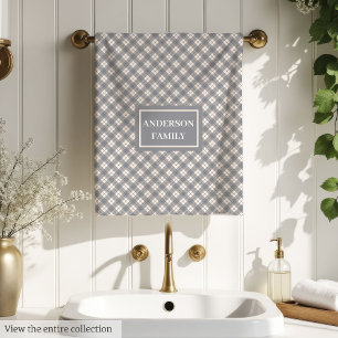 Personalized Chic Towels Coral Grey Trendy Look