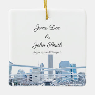 Personalized Chicago  Ceramic Ornament