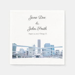 Personalized Chicago Cocktail Napkin