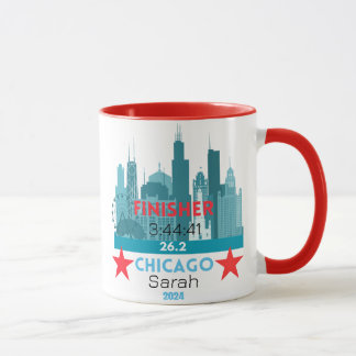 Personalized Chicago Marathon 2024 Gift For Runner Mug