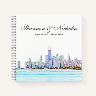 Personalized Chicago Skyline Guest Book