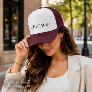 Personalized Chicago Street Style Trucker Cap