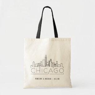 Personalized Chicago Wedding Welcome Bag Tote