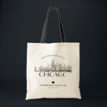 Personalized Chicago Wedding Welcome Tote Bag<br><div class="desc">Welcome your out of town guests with this Chicago wedding welcome bag.</div>