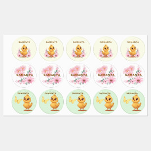 Personalized Chick Waterproof Labels 