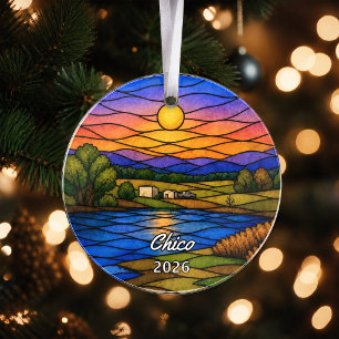 Personalized Chico Acrylic Ornament, Custom Califo Ornament