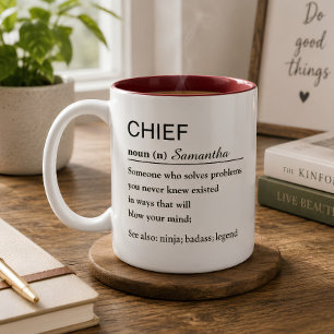 Personalized Chief Definition Two-Tone Coffee Mug
