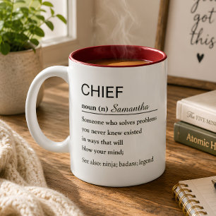 Personalized Chief Definition Two-Tone Coffee Mug