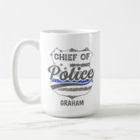 Personalized Chief of Police USA Shield