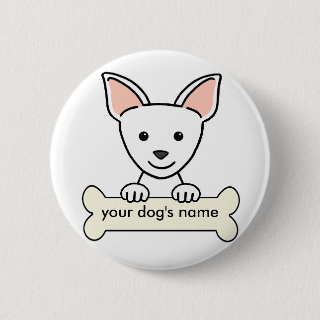 Personalized Chihuahua 2 Inch Round Button (Front)
