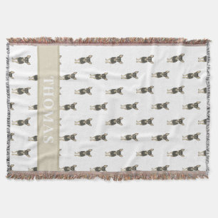 Personalized Chihuahua (Black & Tan) Throw Blanket