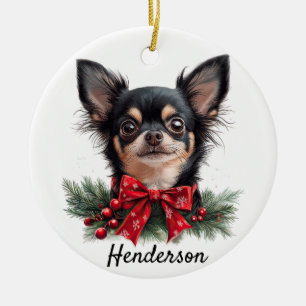Personalized Chihuahua  Ceramic Ornament