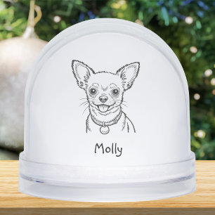 Personalized Chihuahua Dog Christmas Snowglobe