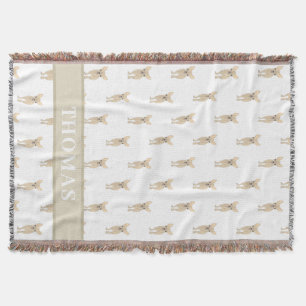 Personalized Chihuahua (Short Haired, Fawn Tan) Throw Blanket