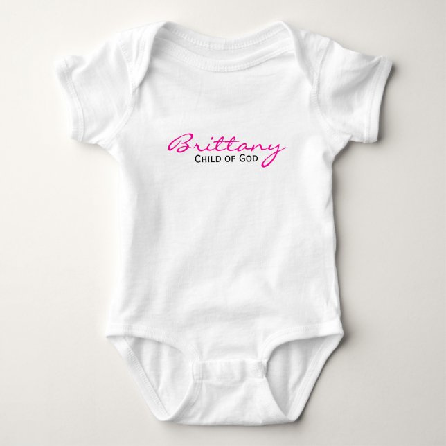 Personalized Child of God Baptism Creeper (Front)